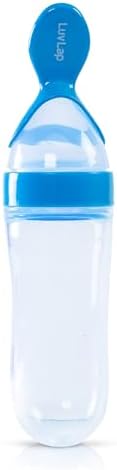 LuvLap Easy Squeezy Food Feeder with Silicone Bottle and Food Grade Spoon for Infant Baby, 90ml, BPA Free