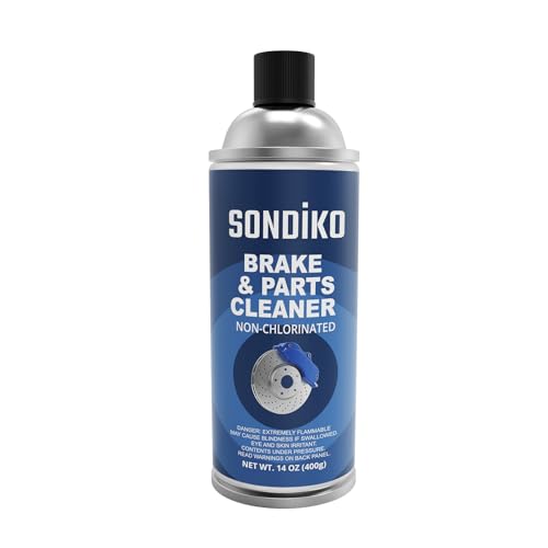 Sondiko Non-Chlorinated Brake Cleaner, Powerful Brake Cleaner Spray Can,Throttle Body Cleaner, Low VOC,14 oz