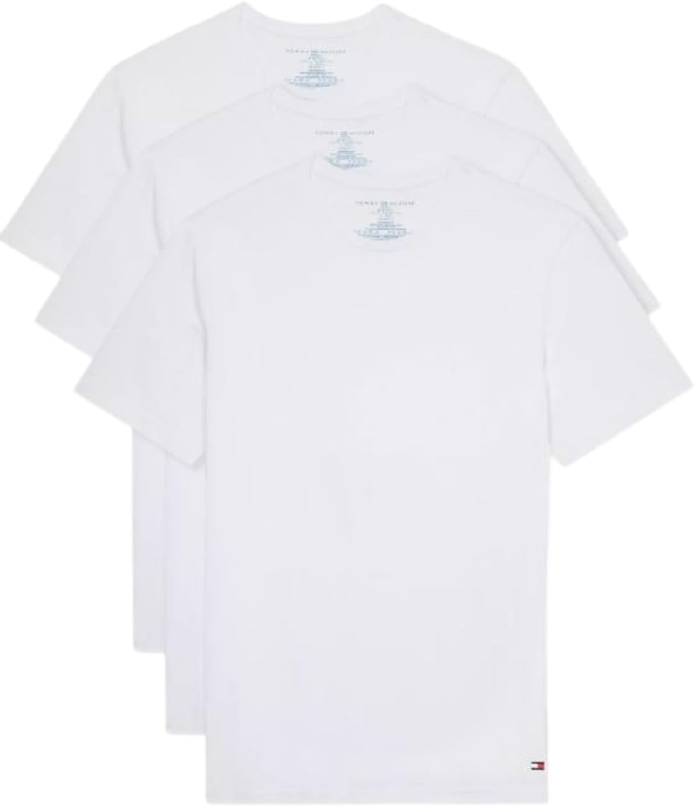 Tommy Hilfiger Men's Cotton Classics 3-Pack Crewneck Undershirts