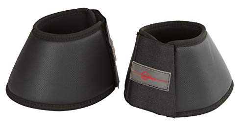 Kerbl Hufglocken Protecto (Farbe schwarz, Größe XFull, Innenfutter aus Kautschuk, stabiler Klettverschluss, Pferdezubehör) 3211613