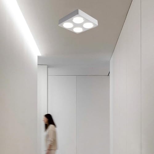 Lámpara de techo LED moderna empotrable con 3 colores de luz para pasillo 4
