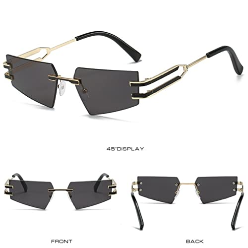 Rimless Cat Eye Sunglasses Women Retro Sun Glasses Men Ladies Summer Eyewear Vintage Shades4