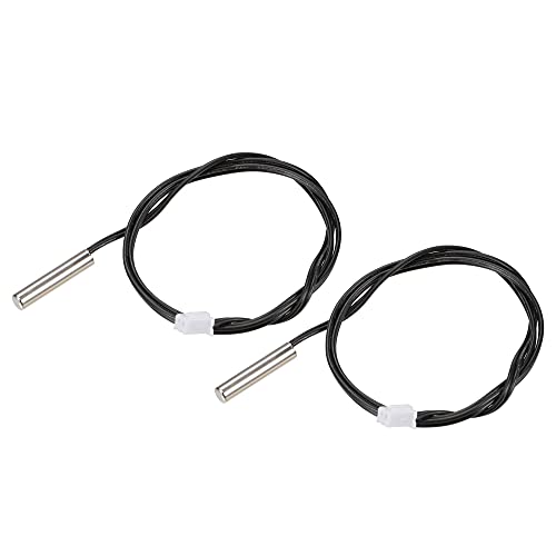 sourcing map Sonda de Sensor de Temperatura 5K 2uds, Sonda de Sensor Térmico NTC de Acero Inoxidable de 50cm, Cable de Extensión para Termómetro Digital