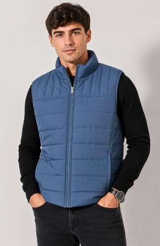 Image of SANE ORIGINALS Men's Sleeveless Puffer Jacket for Men, Water-Resistant Lightweight Winter Vest