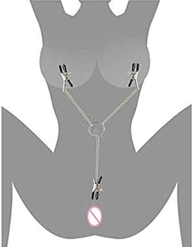 Amazon Com Adjustable Body Chain Nipple Clamps With Silicone Noose Women S Non Piercing Cl I T Clips Party Style Couples Flirting Toys Health Household
