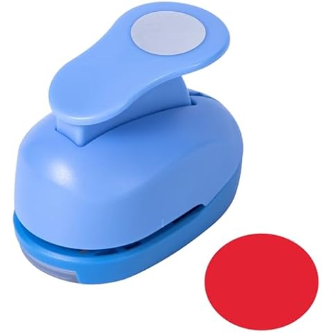 Katfort 1 Inch Circle Punch, Circle Hole Punch, Circle Punches for Paper Crafts, Cardstock, Brand Label, Gift Wrapping, Greeting Cards and Scrapbooks, Blue Cover
