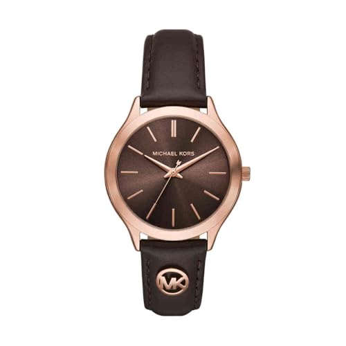 Michael Kors Reloj Slim Runway para Mujer, 38 mm, Movimiento trifuncional de Cuarzo con...