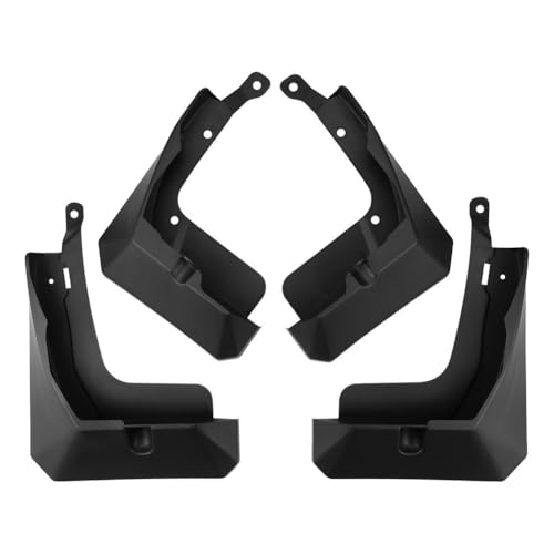 Guardabarros de instalación directa con hardware: protectores de neumáticos en ABS negro