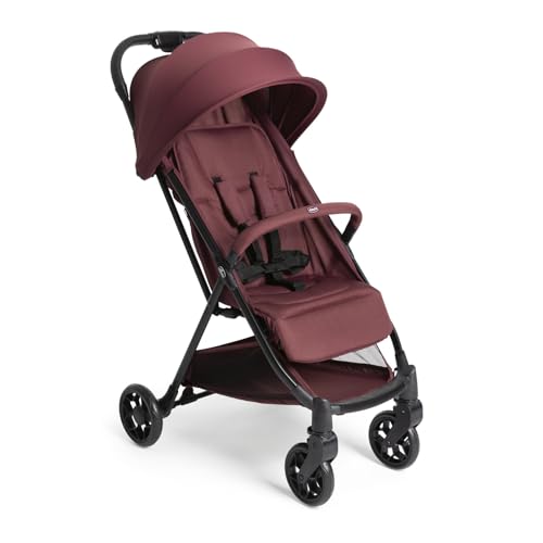 Chicco Urbino, Passeggino 0+ Mesi-22 Kg, Passeggino Leggero con Chiusura Smart e Compatta, Capotte Estensibile con Trattamenti UV50+ Antipioggia, Schienale Reclinabile e Regolabile, Poggiagambe, Rosso