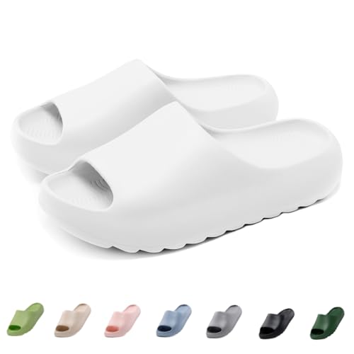 Image of Kids Cloud Slides for Boys & Girls, Super Soft & Comfy Beach Pool Slippers, Non-Slip Waterproof Shower Sandals for Toddlers & Kids