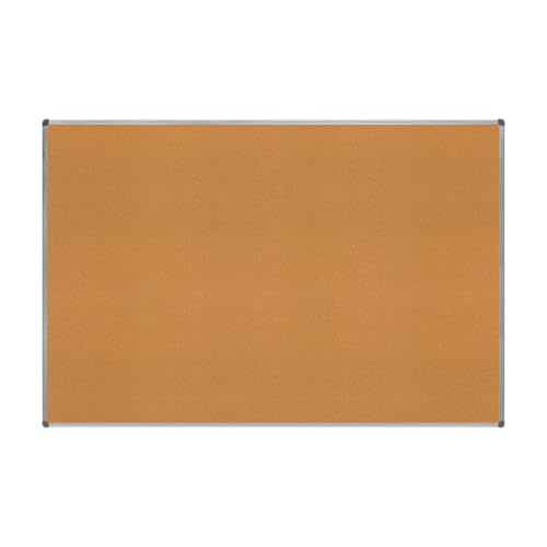 Rocada | Tablero de Corcho Natural con Marco de Aluminio | Tablón de Anuncios | Pizarra de Corcho de 120 x 90 cm