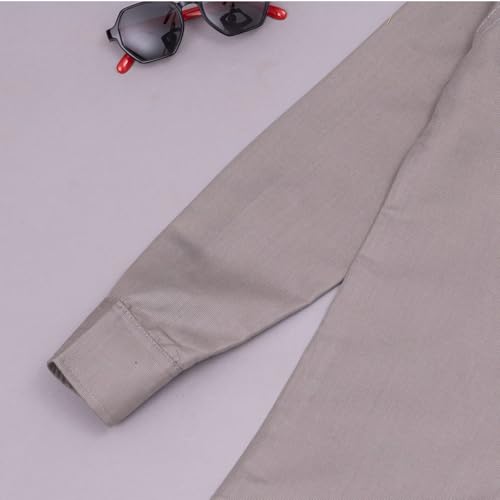 Image of Vikita Enterprise Kid Boy's Cotton Solid Shirt with Spread Collar Neck Full Sleeves Button Closure Curved Length and One Pocket | Shirt For Kids Boys