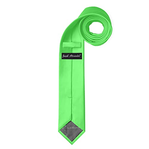 Image of Jacob Alexander Men's Skinny Width 2 inch Solid Color Tie