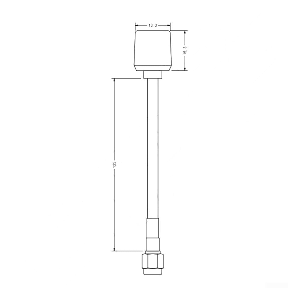 Antenne circulaire polarisée pour droitier Connecteur mâle RHCP LHCP SMA/RP-SMA MMCX IPEX 155 mm