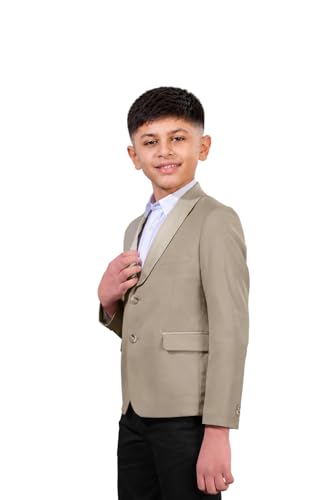 Image of SaintX Boys Premium Tuxedo Blazer (1 to 14 Years) | Prince Charming Formal Wear Collection for Kids & Boys | Fully Lined | Shawl Collar | Slim Fit | Royale Luxury Wear