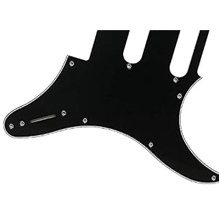 Pièces de guitare pour Yamaha Pacifica 112 V Style Pickguard 3 plis Noir - Les Beatles, Paul McCartney, John Lennon, RIngo Starr, George Harrison Pièces de guitare pour Yamaha Pacifica 112 V Style Pickguard 3 plis Noir – Image 4
