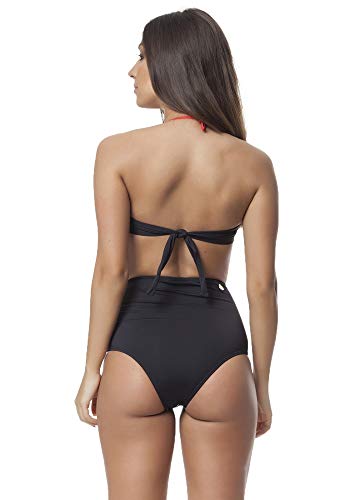 Biquini Pin Up Poá Preto e Branco Verão Praia Piscina (G)