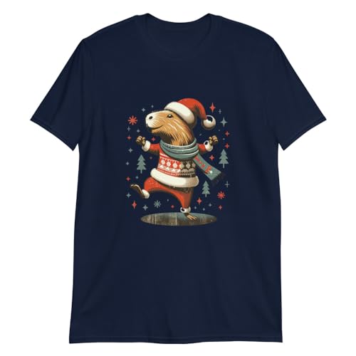 T-shirt Capybara de Noël coupe ample unisexe XL pour éviter les pulls trop chauds