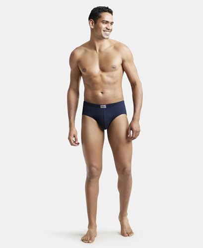 Image of Jockey 8035 Men Super Combed Cotton Solid Brief with Ultrasoft Concealed Waistband (Pack of 2)