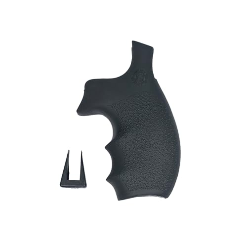 Hogue Bantam Style Rubber Grip for S&W K or L Frame Round Butt Revolvers, Black - 62000