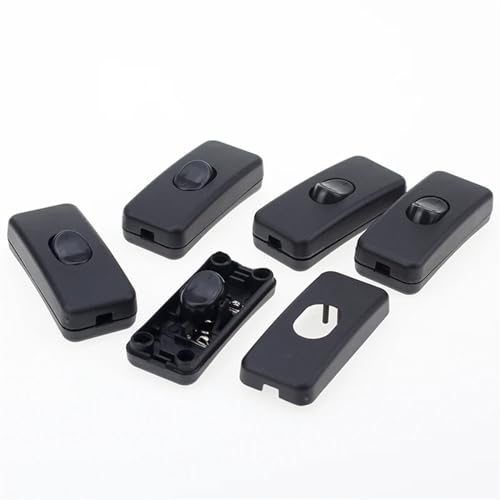 Interruptor para lámpara de mesa en línea negra ideal para renovar luces de lectura y salón