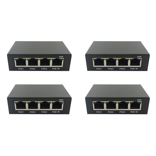 Extension POE Gigabit 4 Ports haut débit 1000M pour alimentation stable de point d'accès AP