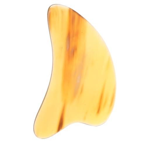 Hemobllo Guasha Facial Herramienta de Masaje de Cuerno de Búfalo Tabla Suave y Segura para Exfoliación y Uso Doméstico para Cara y Cuerpo
