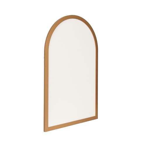 Kate and Laurel Holbrook Glam Framed Arch Fabric Pinboard, 24 x 36, Gold, Decorative Modern Arched Bulletin Board for Use as Vision Board or Wall Organization