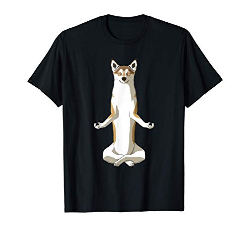 Funny Yoga Dog Norwegian Lundehund T-Shirt