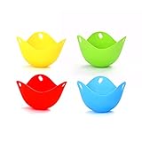 Egg Poacher Silicone Egg Cooker, Eggs Cups Set Kitchen Gadgets Ring Cup Holder for Air Fryer,...