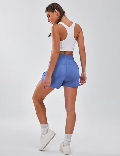 Image of BMJL Women's Athletic Shorts High Waisted Running Shorts Pocket Sporty Shorts Gym Elastic Workout Shorts