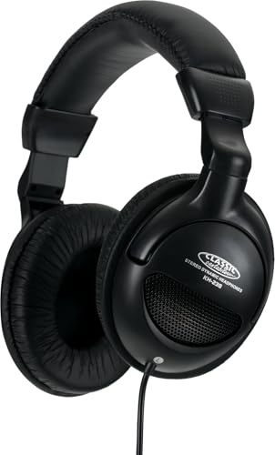 Classic Cantabile KH-238 Kopfhörer (20-20000 Hz, 4m Kabel, Lautstärkeregelung, 12-Fach verstellbar, vergoldete Klinkenstecker, Schwarz)