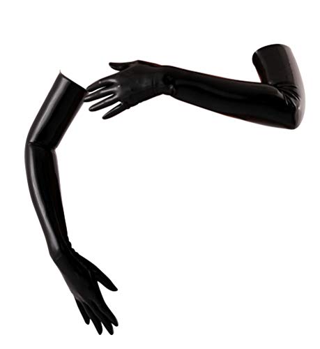 Latex Long Gloves (Opera Length) Fetish - Black (Small)