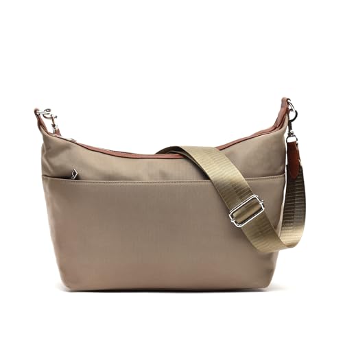 MISAKO Temeli bolso bandolera en nylon Mujer - Temeli Beige 20x28x14cm