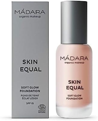 MÁDARA Organic Skincare | Skin Equal Soft Glow Foundation #30 ROSE IVORY - Lightweight Mineral Full Coverage Foundation, Longwear, Naturally-radiant Skin Finish And Adjustable Coverage, Vegan, 1oz