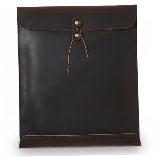 Porte-documents en cuir vintage fini les feuilles froissées grâce à cet organiseur A4 portable