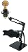 Rockville RCM02 Pro Studio Recording Condenser Microphone Mic+Metal Shock Mount Bundle iSTAND 85 Dual Desktop Boom Arm Stand