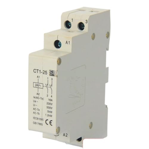 Contacteur modulaire rail DIN 2P 16A 24V pour automatisme et domotique