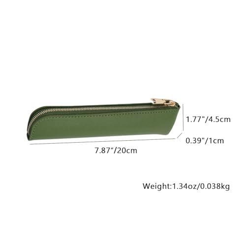 Image of Slim Pencil Case Small Pencil Pouch Pen Case (Green /FL)