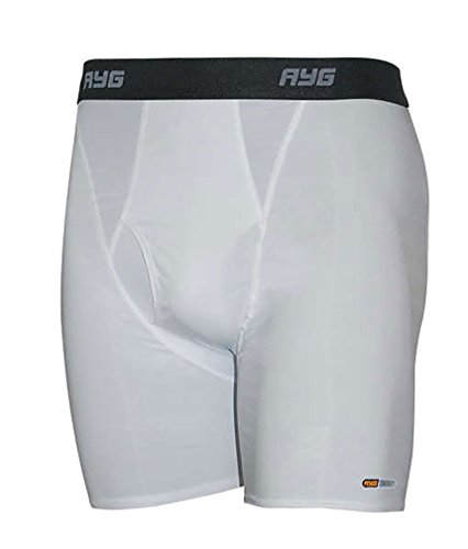 AYG Men's Performance 4-Way Boxer Briefs White S