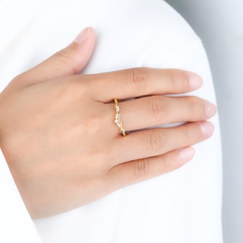 Moissanite Wedding Bands for Women 925 Sterling Silver Engagement Rings for Women Top Grade Moissanite Ring Stackable Promise Rings for Her Eternity Wedding Ring Size 3-103