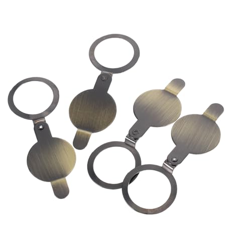 Gadpiparty 4 piezas Cubiertas para mirillas de cobre Protector para visor de puerta Privacidad Seguridad para apartamento y hoteles miniatura 1