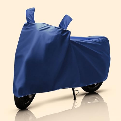 Image of SMARTT Bike Cover for Rain with UV Protection & Dustproof, Universal Fit, Water Resistant & All Weather Protection with Two Wheeler Cover|Keeps Bike Cool|Perfect Bike Body Cover|Easy to Fit- Blue