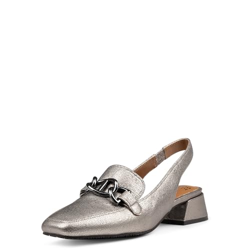 Image of Donald Pliner Women's Tegan Slingback Loafer Pump Heel - 1.5 inch Low Flared Heel Shoes for Comfort, Slip On Women's Heels