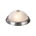 Aspen Creative 63013-1 Two-Light Flush Mount In Brushed Nickel with White Alabaster Glass Shade,11