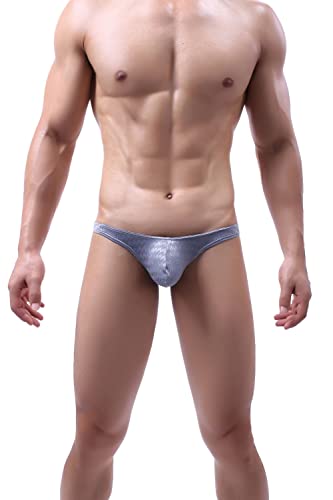 Mens Jacquard Smooth Bulge Pouch T-Back Thongs Underwear Comfortable G-String Briefs Undies4