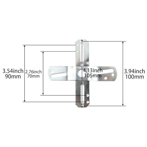 Image of MEETOOT 2 Sets Luminaire Mounting Bracket Swivel Lighting Crossbar Luminaire Crossbar Silver Cross Plate Suitable for Pendants Ceiling Light Wall Light and Fan Light