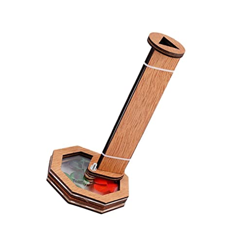 Yardwe DIY Rotating Kaleidoscope Kit Wooden Kaleidoscope with Design Educational Outdoor Fun for Inspires Creativity and Easy to Use