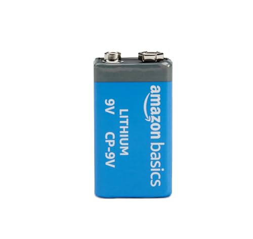 Image of Amazon Basics 8-Pack 9 Volt Lithium Batteries, 10-Year Shelf Life, Long Lasting Power