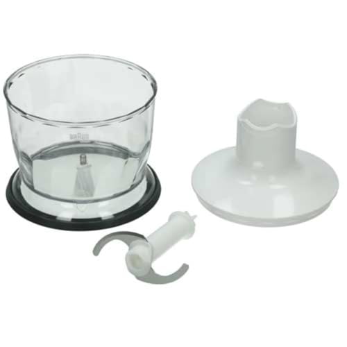 bol (blanc) avec couvercle de mixeur plongeant, compatible BRAUN - AX22110062